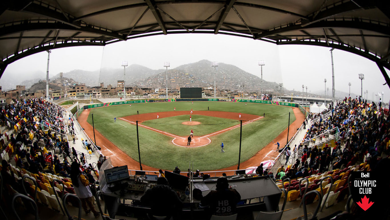 The view of a baseball stadium from the stands