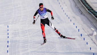Olivia Bouffard-Nesbitt competes in cross-country skiing.
