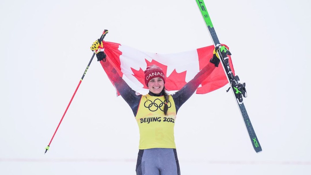 Marielle Thompson wins a silver medal in the women’s ski cross event
