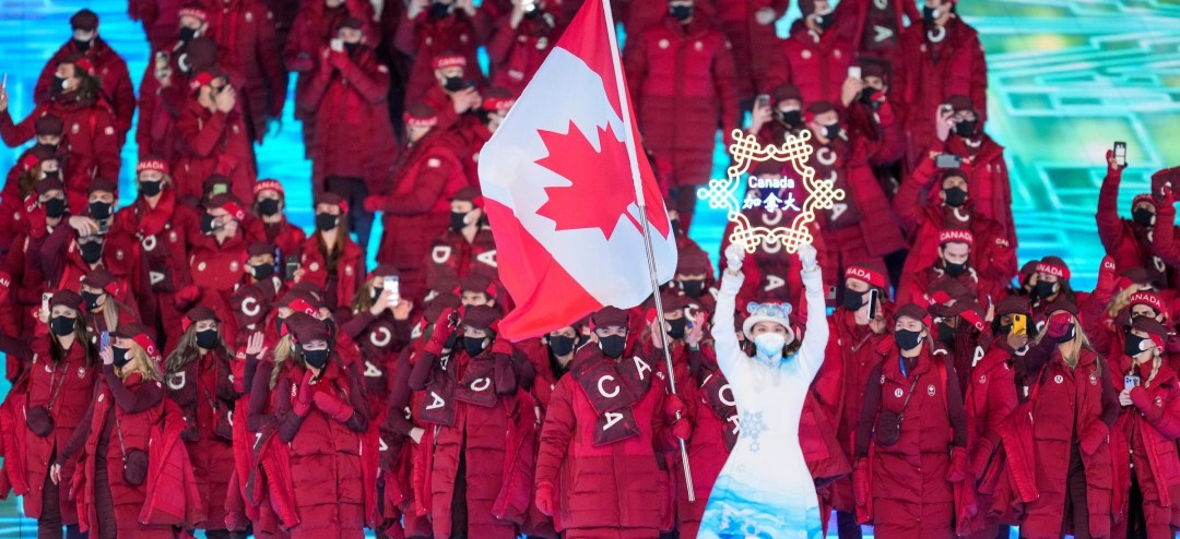 Team Canada walks into the Parade of Nations