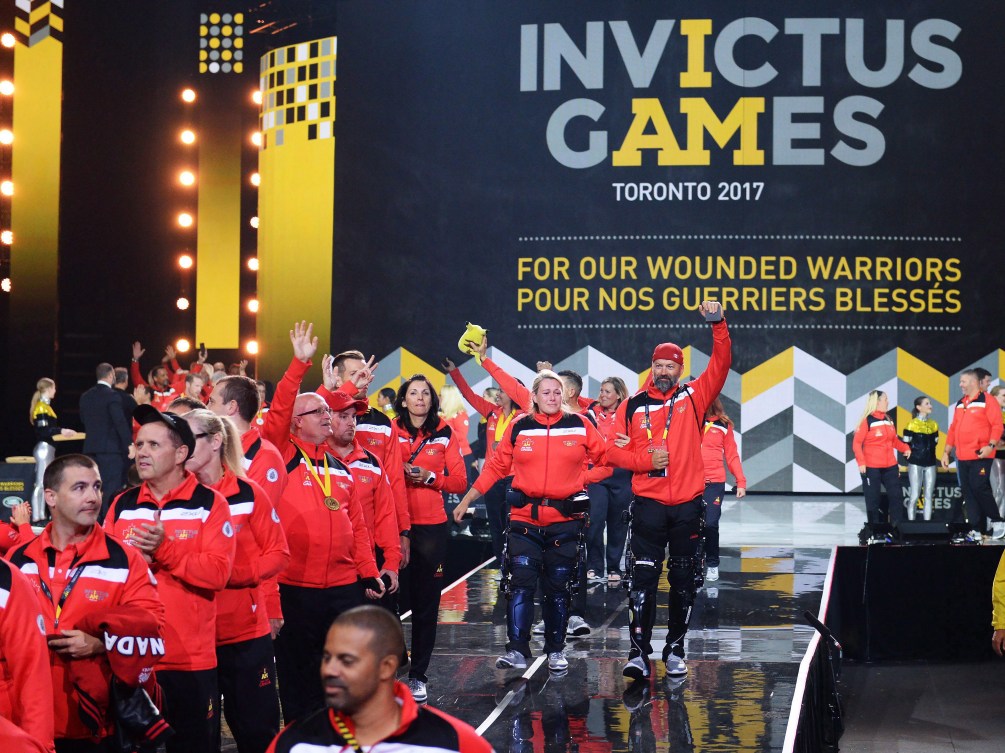 Team Canada walks into the Invictus Games closing ceremony 