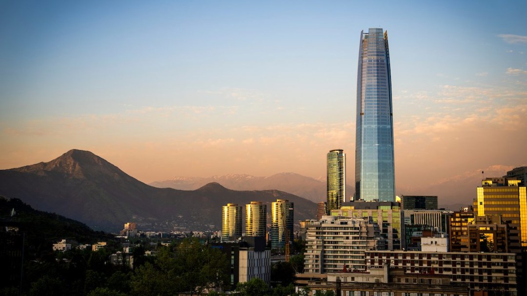 Scenic of Santiago with mountains in the background