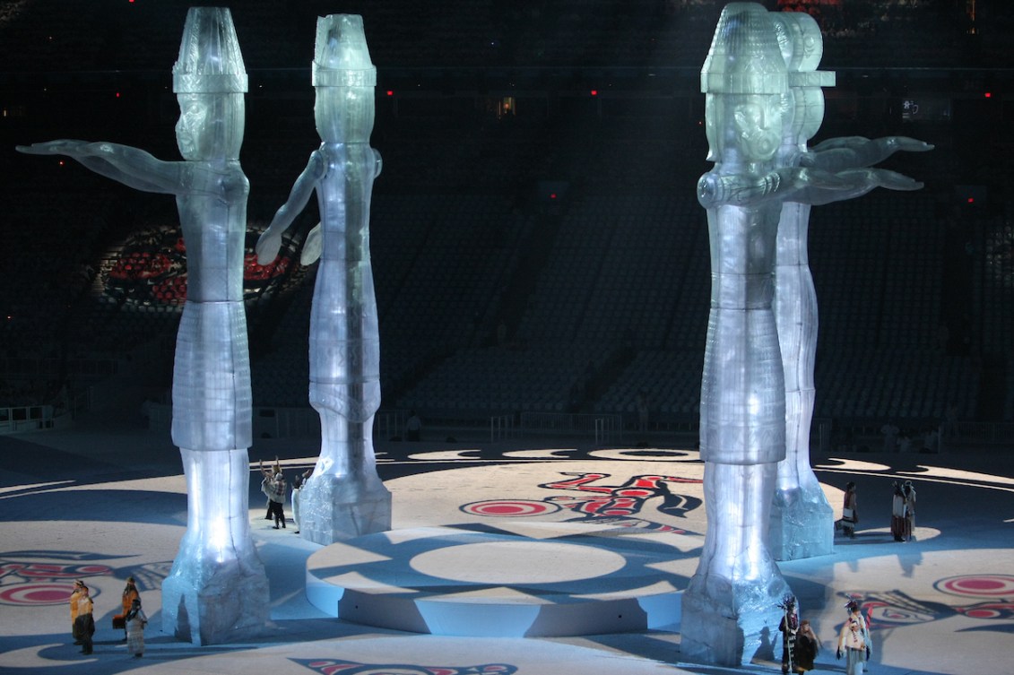 Opening ceremony at B.C. Place at the Winter Olympics in Vancouver, B.C, Friday, Feb. 12, 2010. (CP PHOTO)2010(HO-COC-Mike Ridewood)