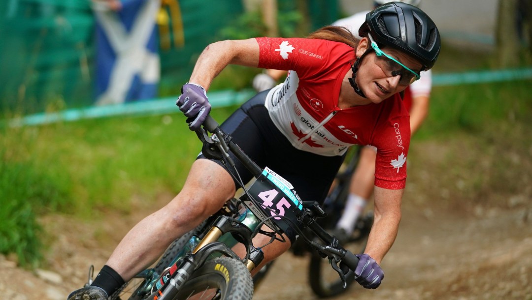 Sandra Walter rides during a competition