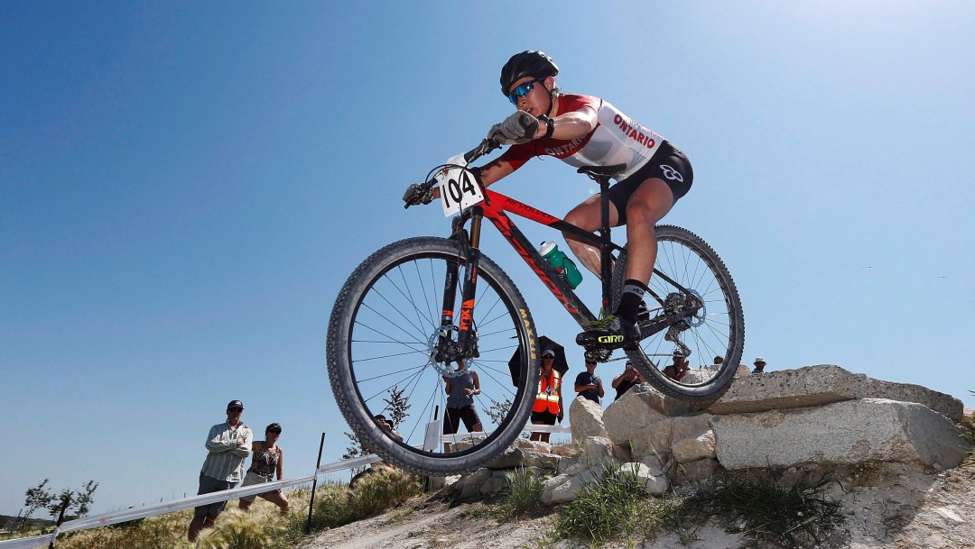 Ontario's Jenn Jackson competes in Mountain Bike Cross-Country action at the Canada Games in Winnipeg on Sunday, July 30, 2017.