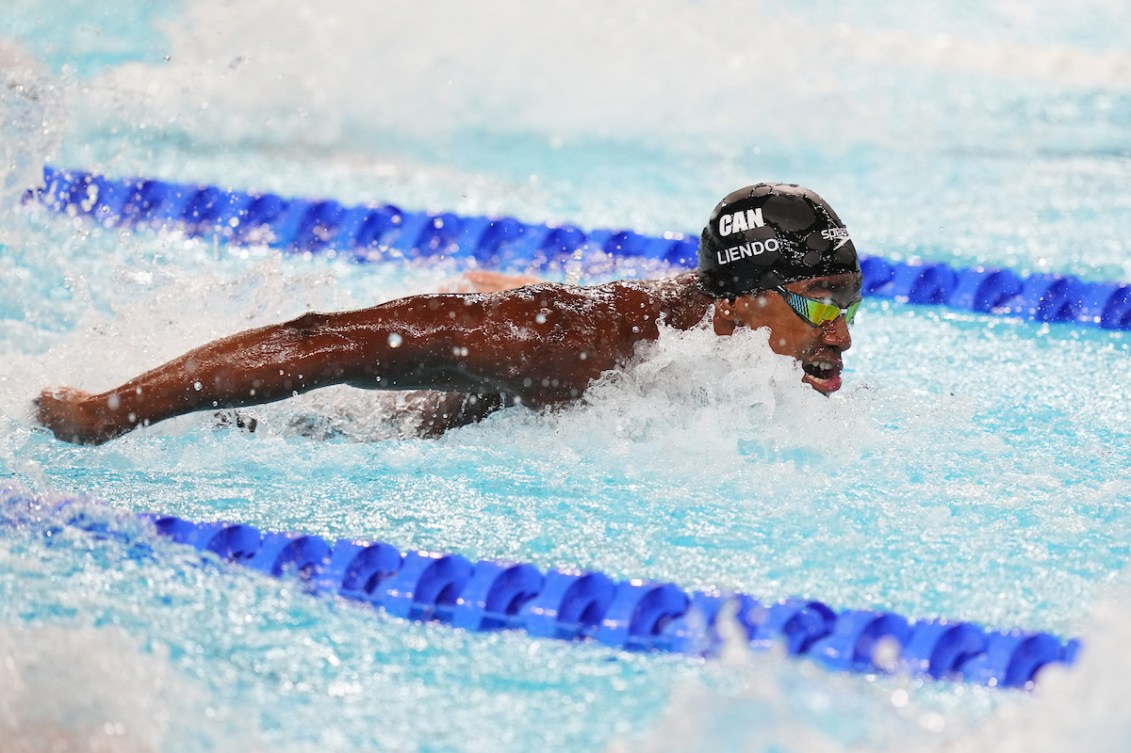 Josh Liendo swims the butterfly