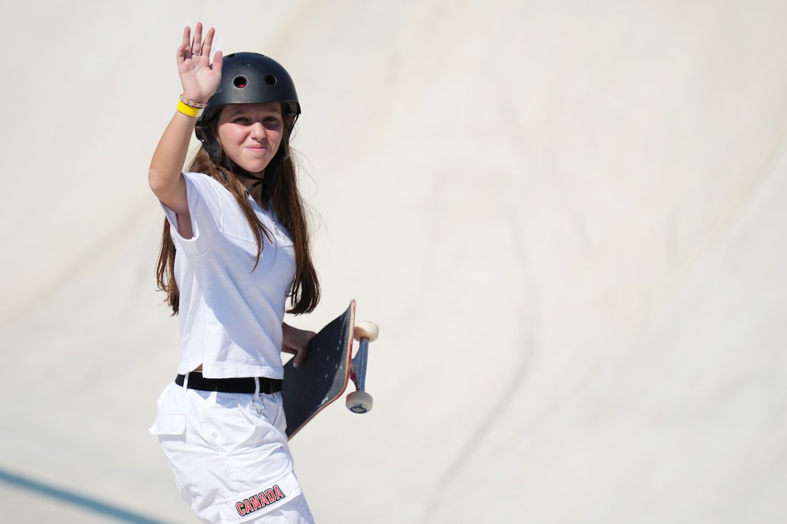 Fay Ebert waves to the crowd