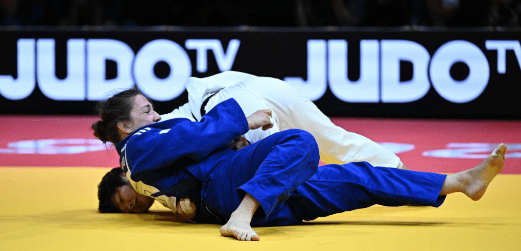 Canada's Catherine Beauchemin-Pinard faces off against Japan's Haruka Kaju