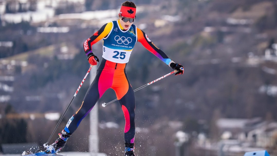 Alison Mackie competes in cross-country skiing.