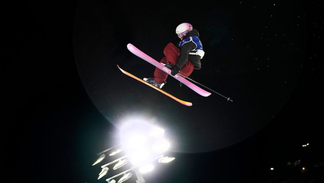aomi Urness competes in freestyle skiing.