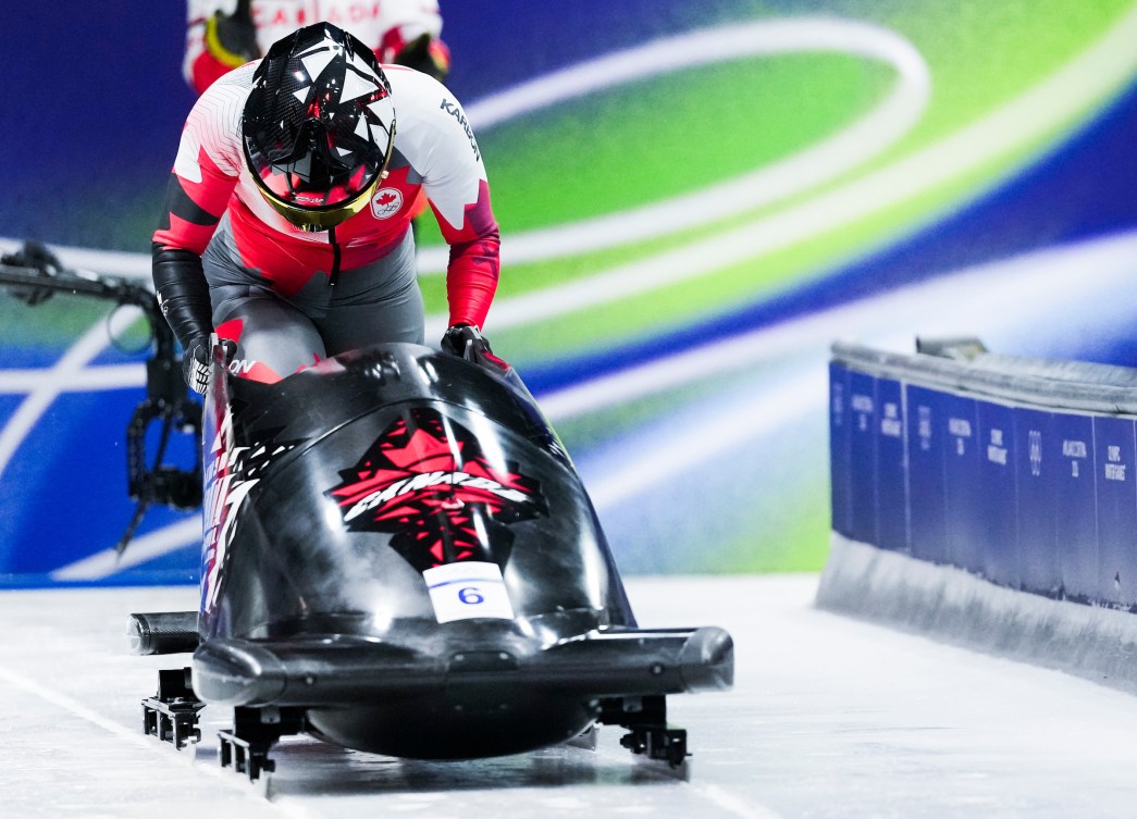 Team Canadas Melissa Lotholz competes in the Bobsleigh Women's Monobob