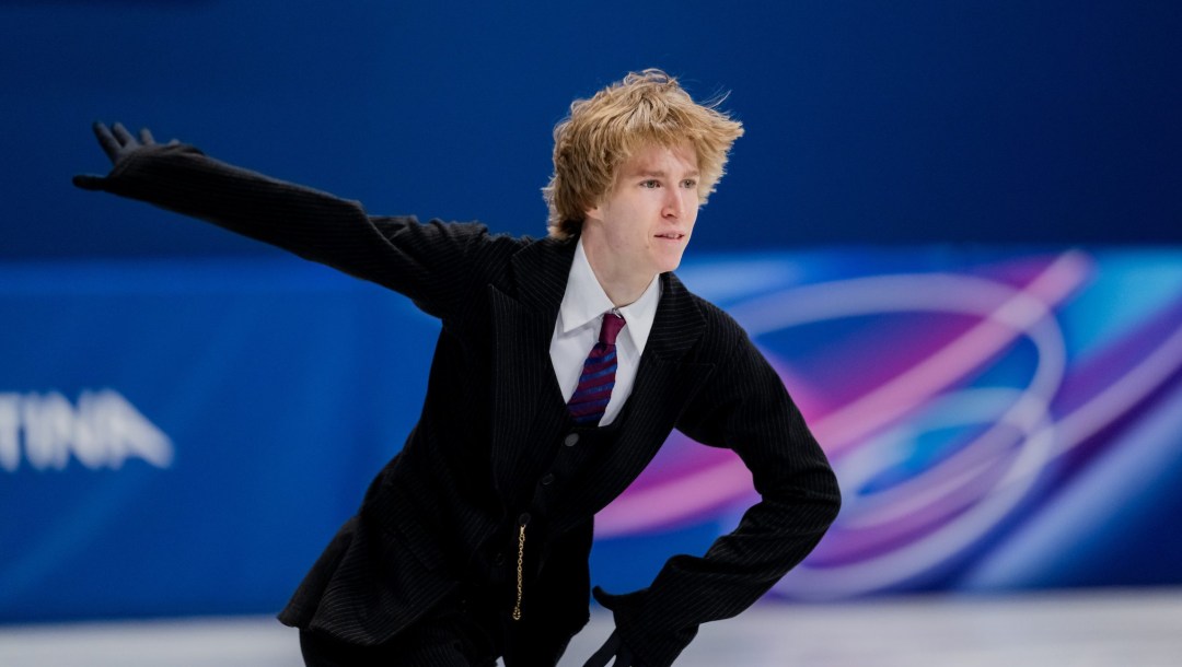 Team Canada’s Stephen Gogolev competes in the Team Event Men Short Program