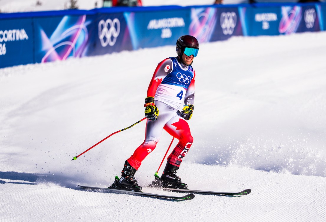 Kevin Drury takes part in Ski Cross training