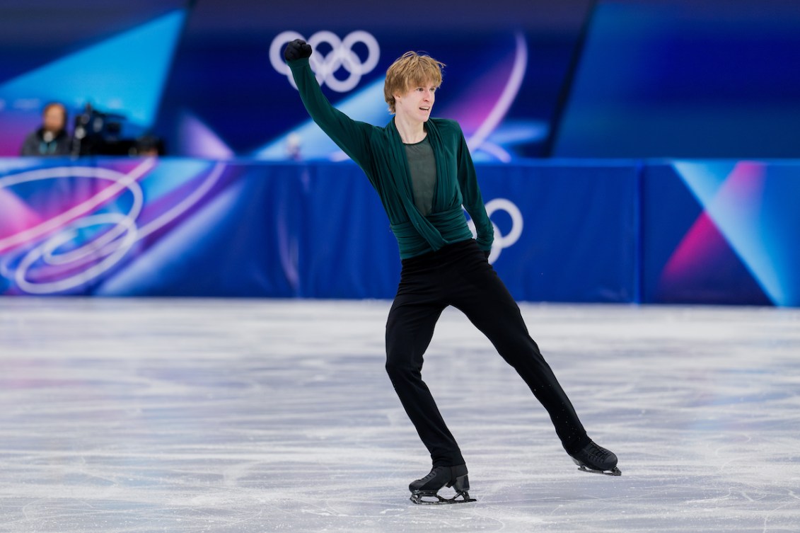 Stephen Gogolev competes in the Men’s Free Program