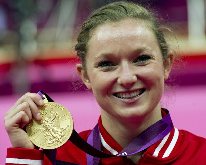 Rosie MacLennan a remporté en trampoline aux Jeux olympiques de Londres 2012.