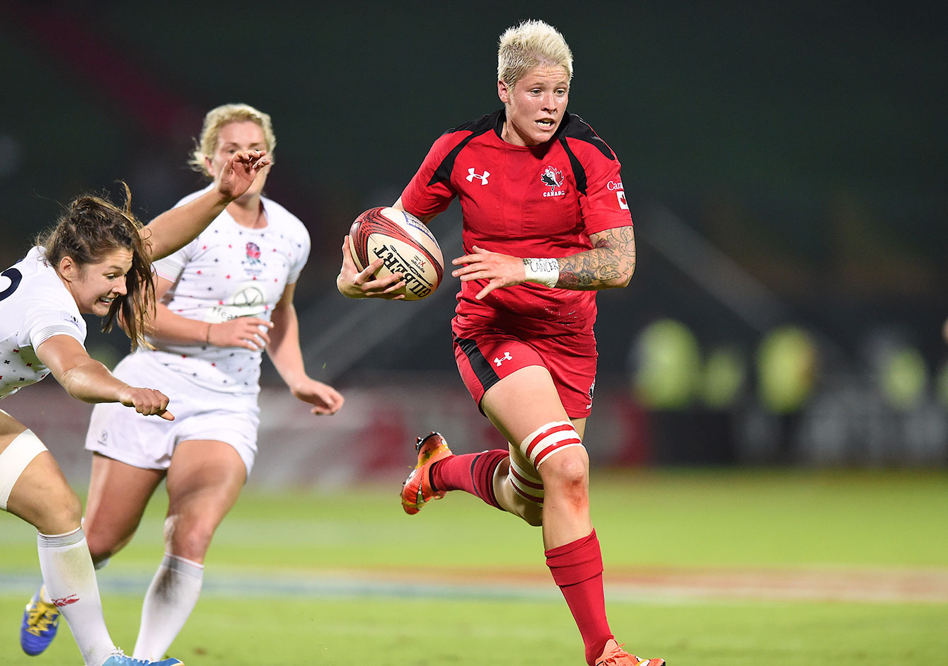 Jen Kish, capitaine de l'équipe féminine de rugby à sept