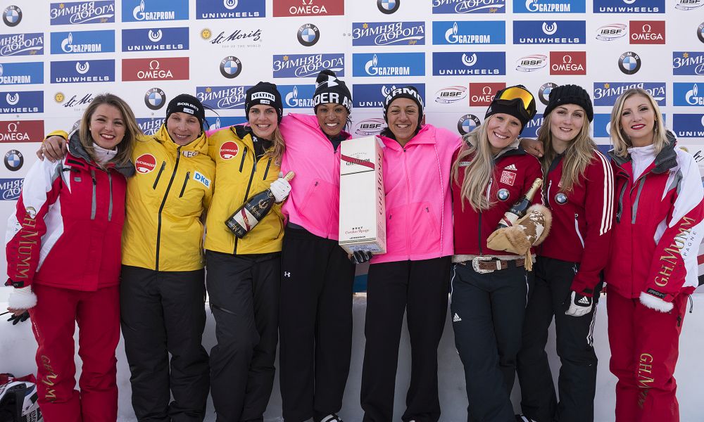 Kaillie Humphries et Melissa Lotholz ont trouvé le podium à toutes les épreuves du bob à deux en Coupe du monde cette saison. (Photo : IBSF)