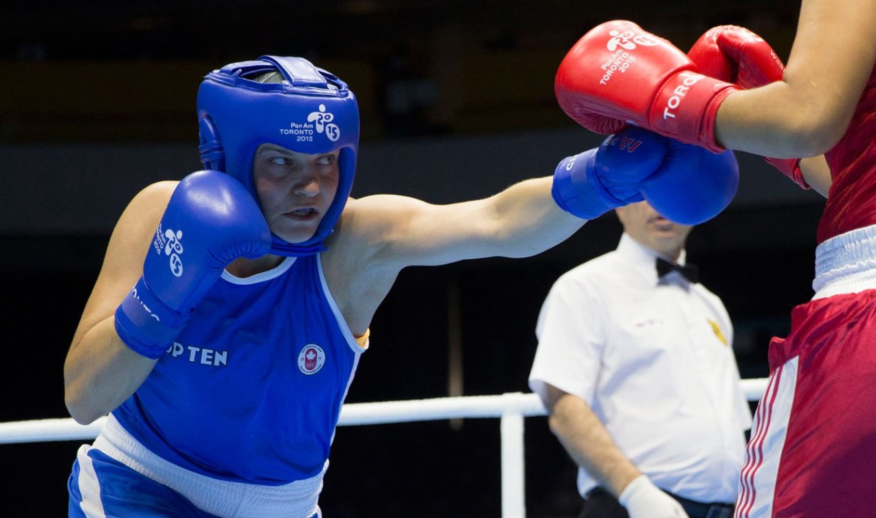 Ariane Fortin aux Jeux panaméricains de 2015 à Toronto.