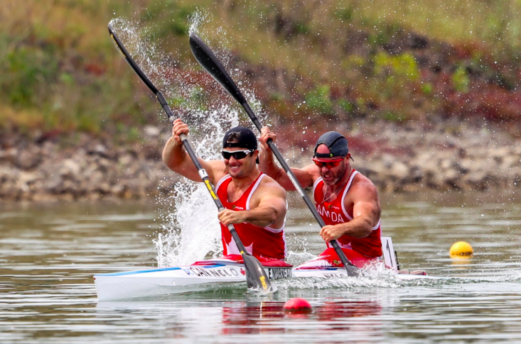 Étienne Morneau et Ryan Cochrane à la Coupe du monde de Montemor-o-Novo, au Portugal, le 4 juin 2016. (Photo via Canoë Kayak Canada)