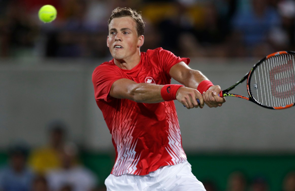 Vasek Pospisil a peiné face au Français Gaël Monfils. 