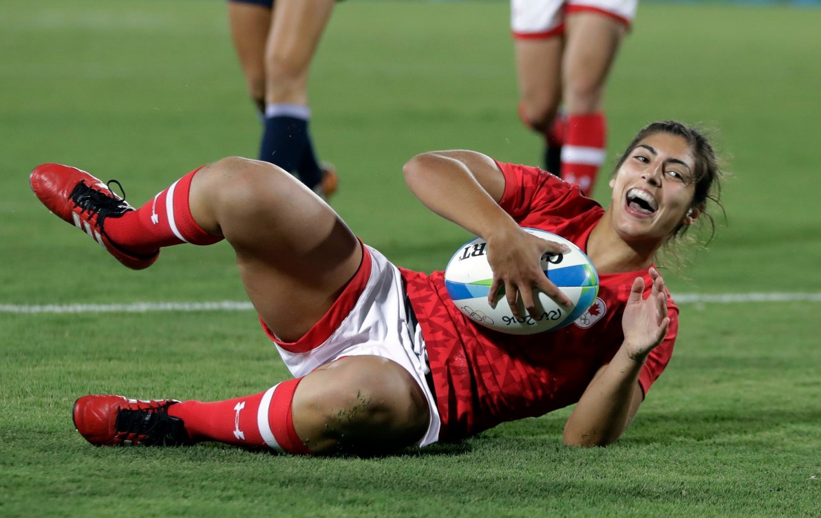 Bianca Farella lors du match contre la France aux Jeux olympiques de Rio, le 7 août 2016. (AP Photo/Themba Hadebe)