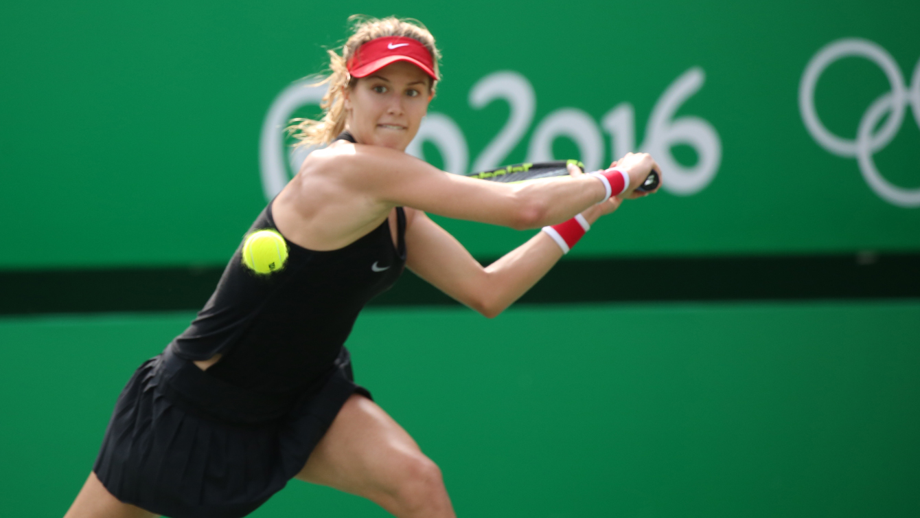 Eugenie Bouchard lors de son match de 2e tour aux Jeux olympiques de Rio, le 8 août 2016.