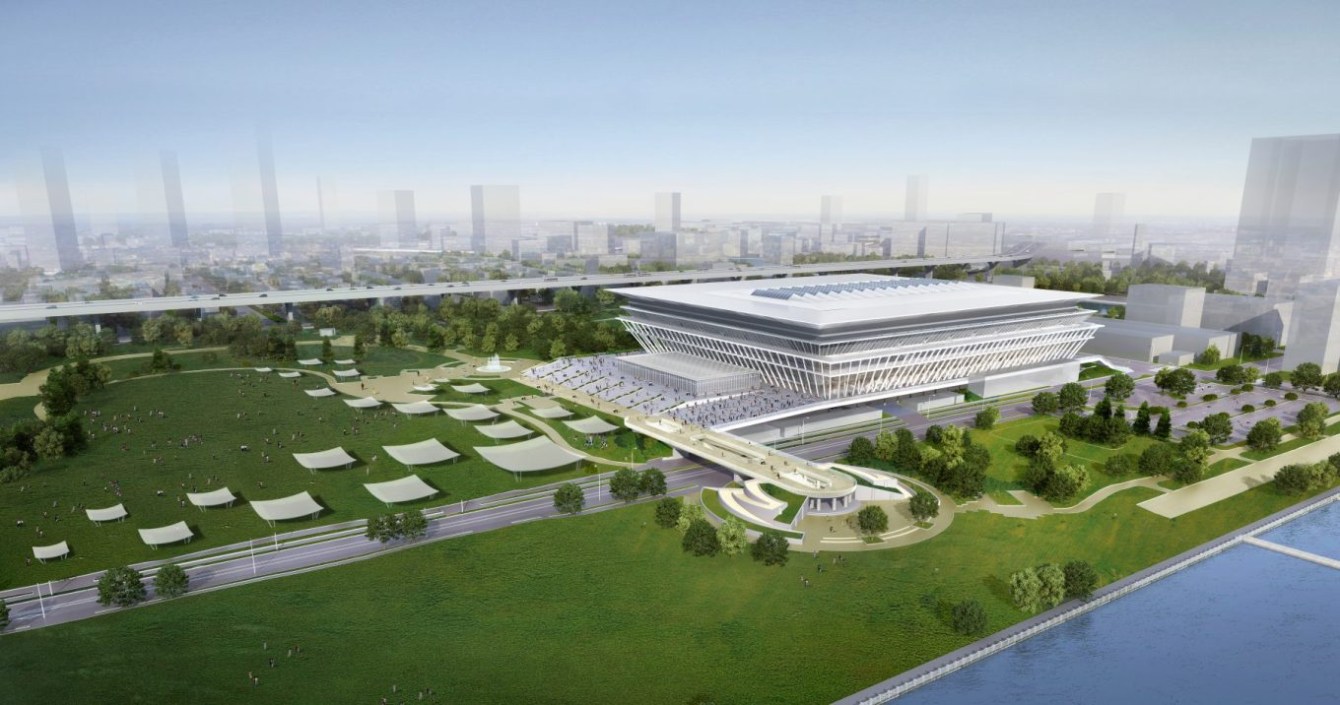Centre olympique de natation (Images simulées en octobre 2015 - gouvernement métropolitain de Tokyo)
