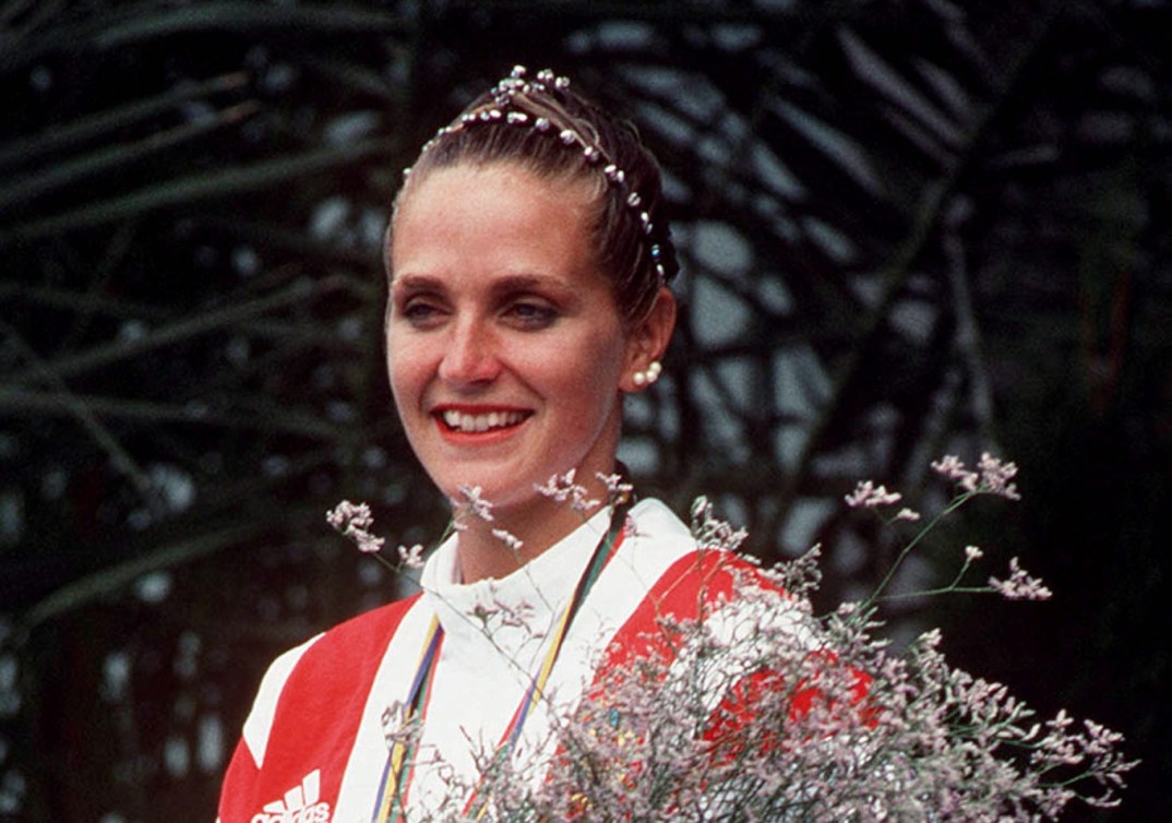 Sylvie Fréchette sur le podium