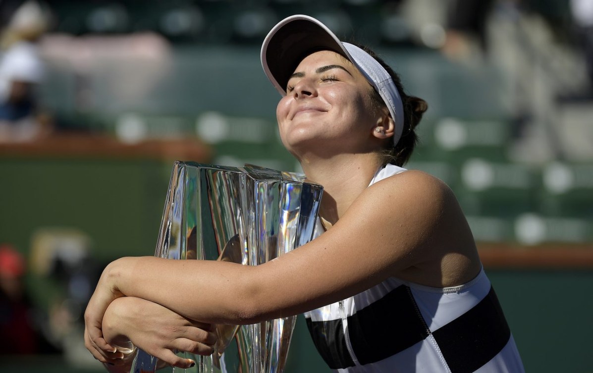 Bianca Andreescu et son trophée d'Insian Wells 2019